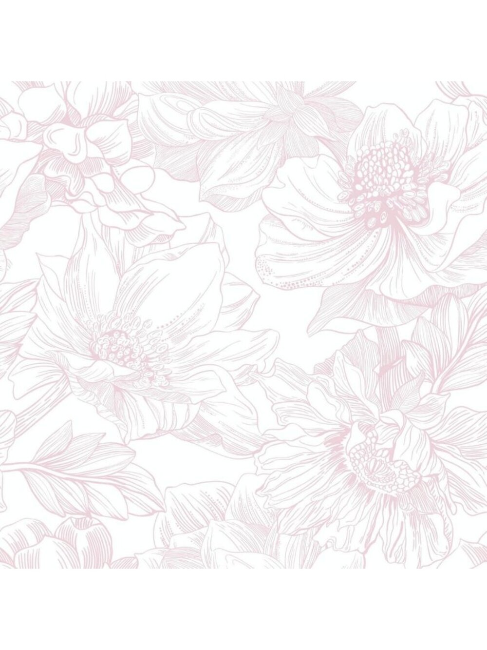 Boho Large Floral Peel and Stick Wallpaper - Removable Self-Adhesive Vinyl Mural